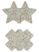 NS Novelties Pretty Pasties Star and Cross Glow Nipple Cover 2 Pairs